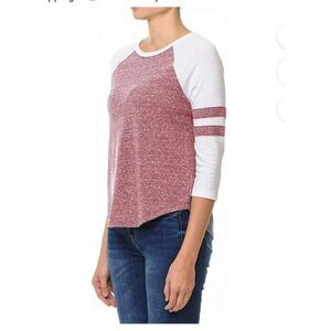 Ambiance Baseball Tee Size Medium Maroon & White‎